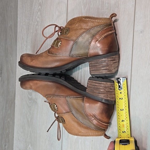 Pikolinos Women Le Mans calfskin Leather stack Heels Boots shoes sz 37/6.5-7 - Picture 9 of 15